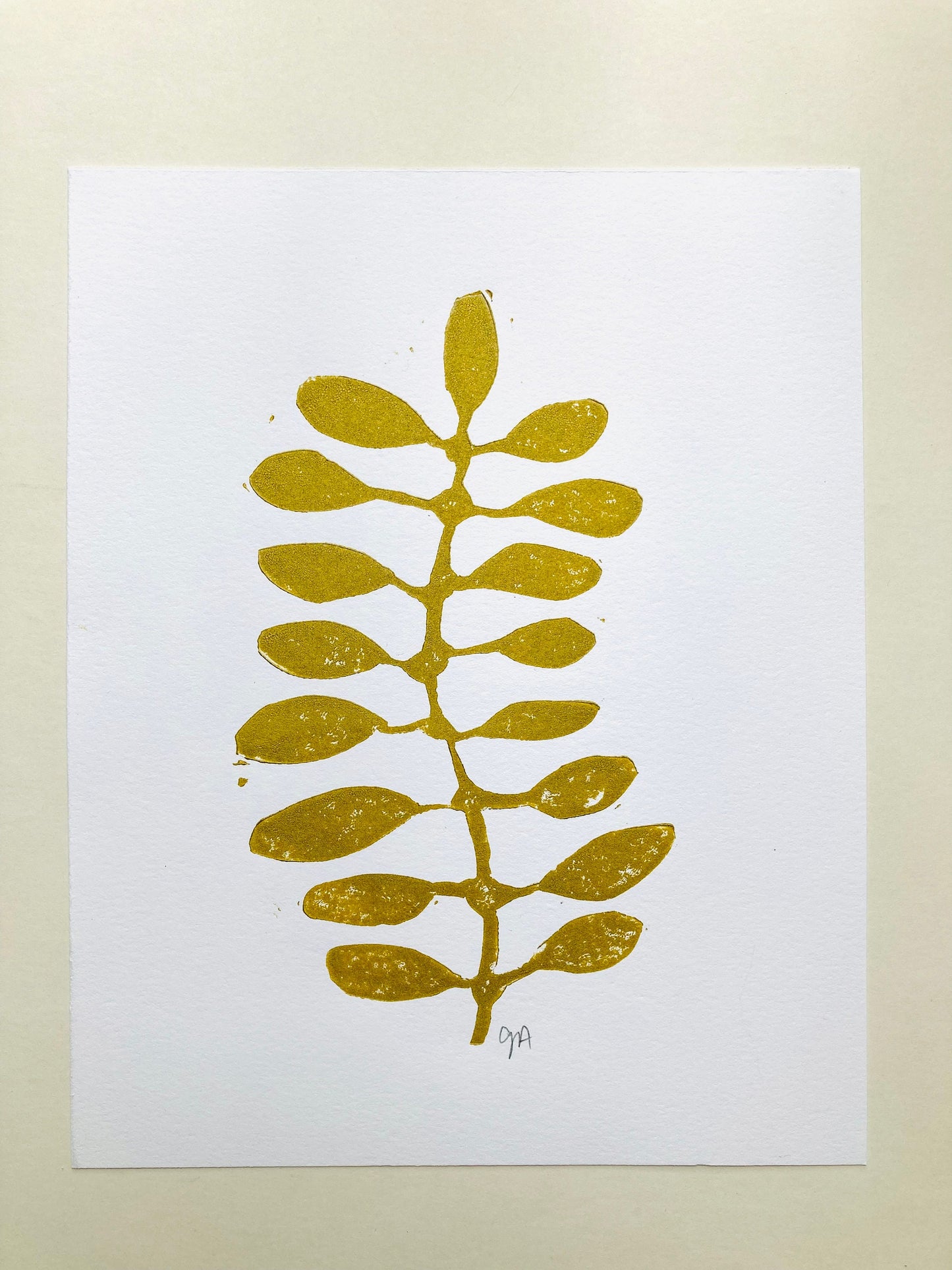 Succulent - Linocut print (8x10in)