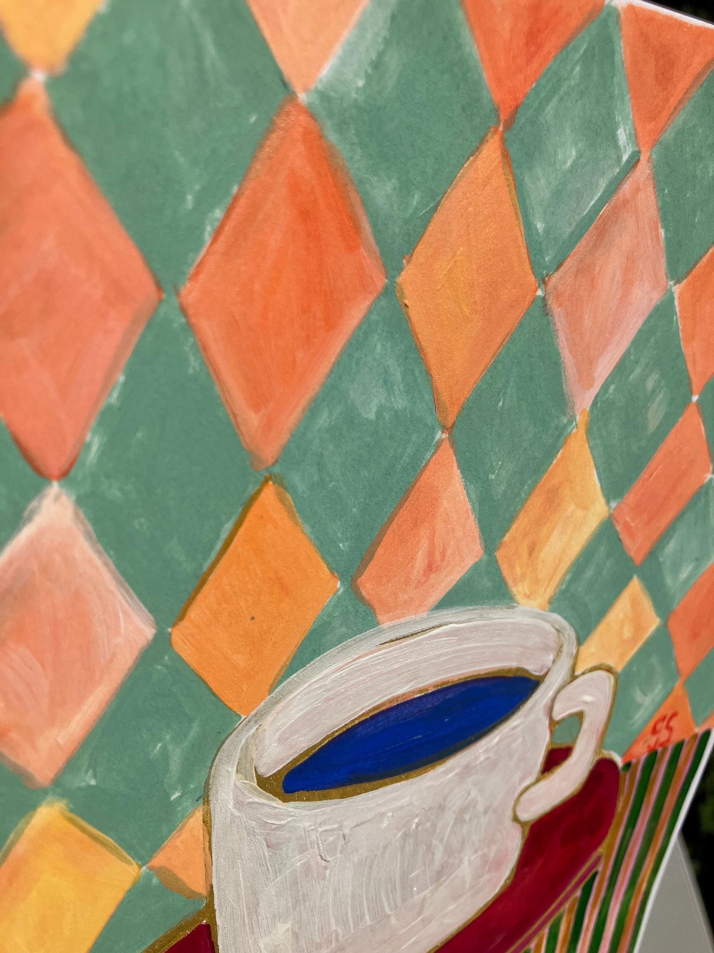 Coffee cup still life - Original Acrylic Painting (8x10in)