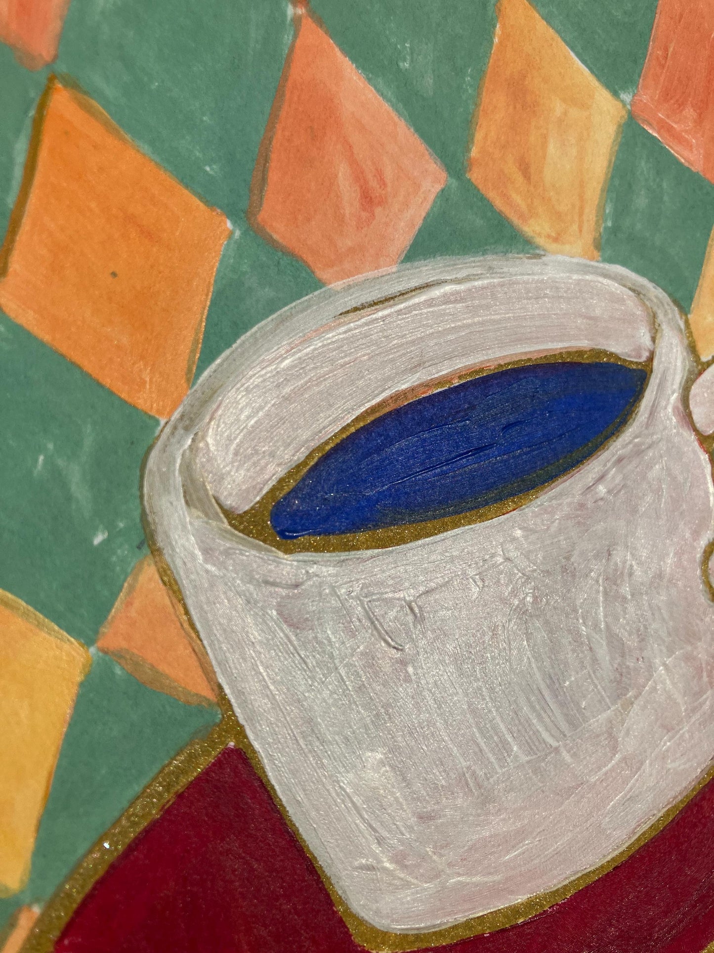 Coffee cup still life - Original Acrylic Painting (8x10in)