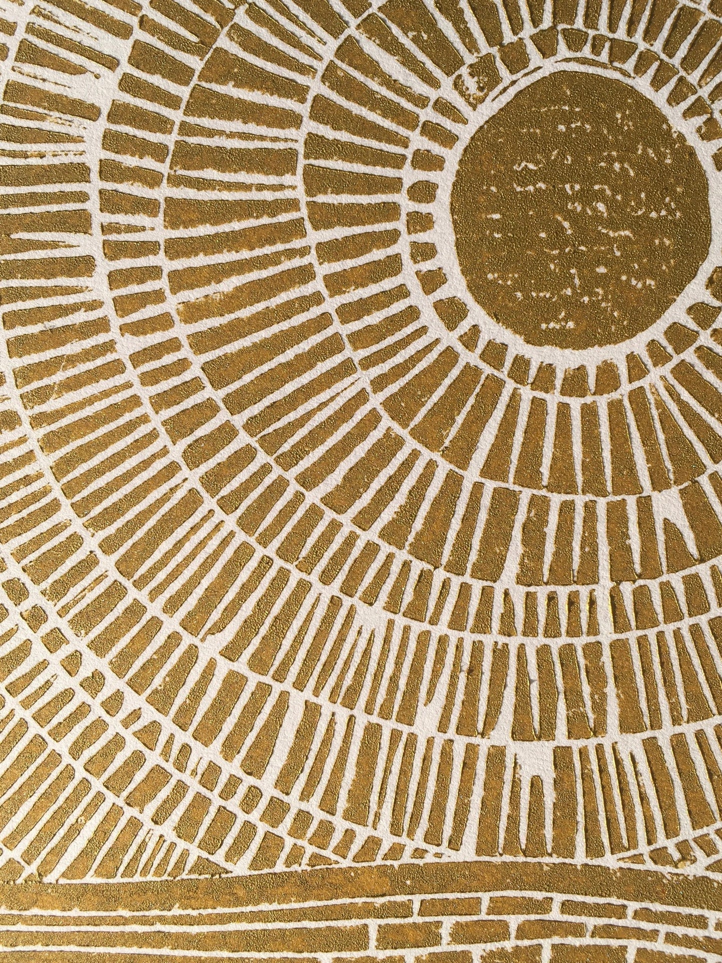 Sunset on the ocean - Linocut print (8x10in)