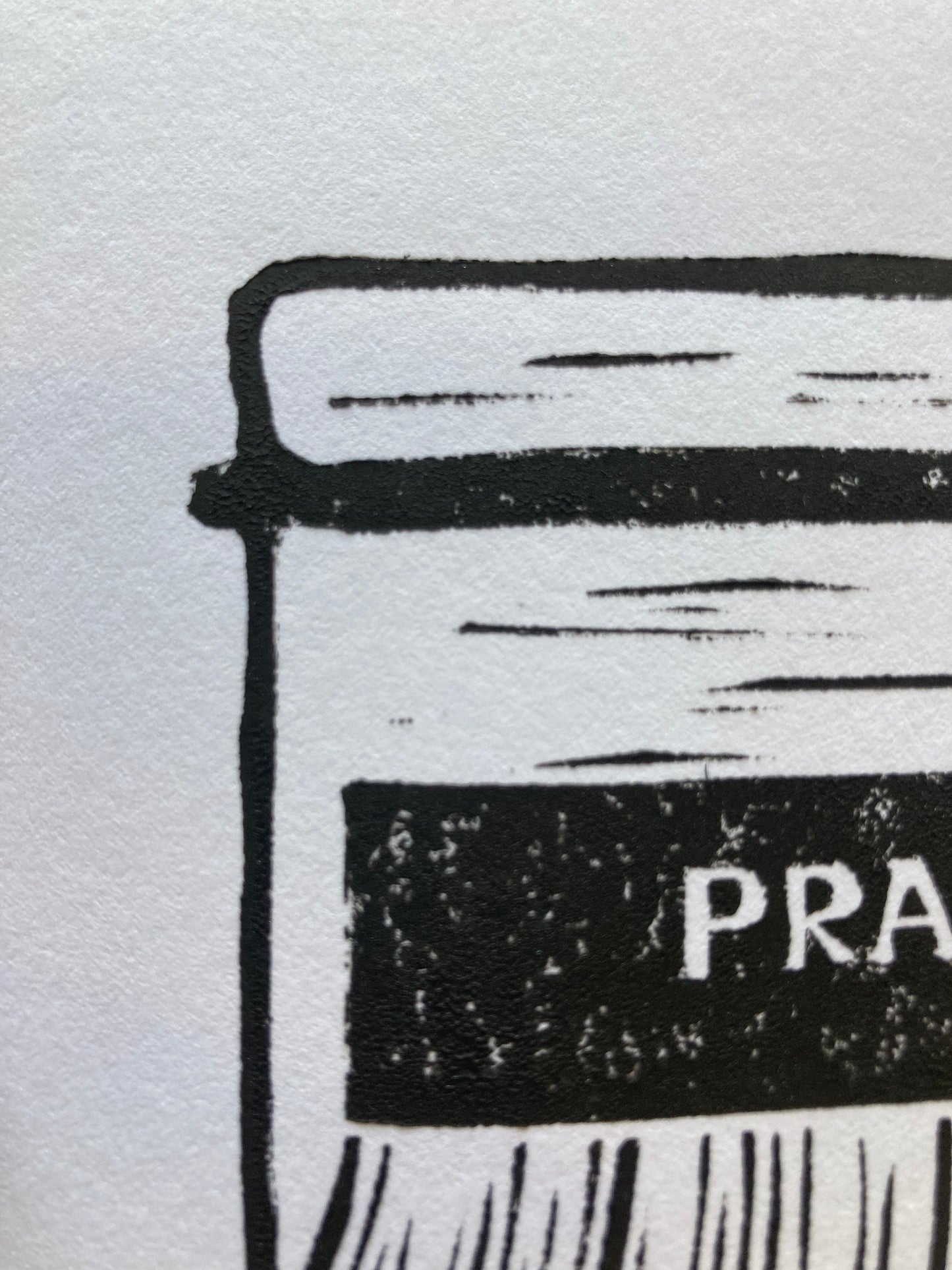 Prada Marfa - Linocut print (8x10in)